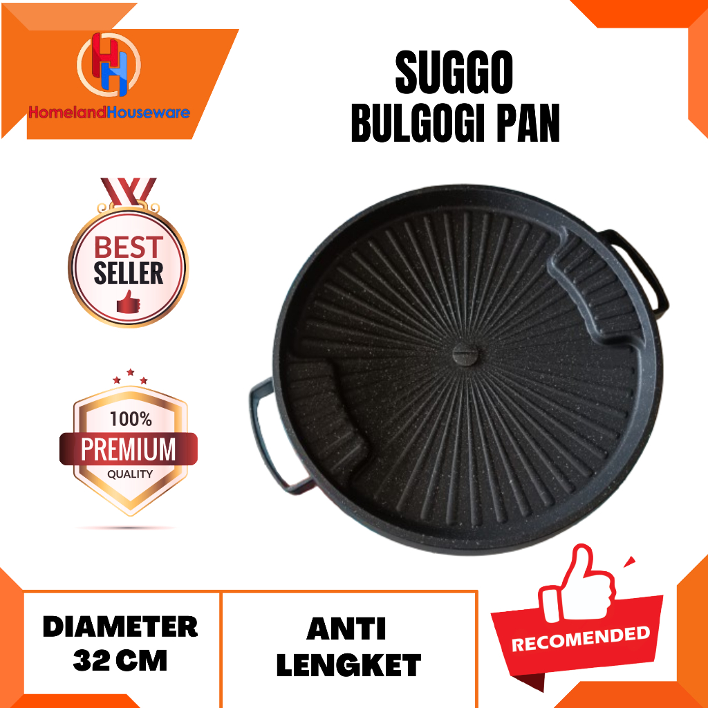 (SIAP KIRIM)(READY MADIUN) SUGGO BULGOGI PAN/PANGGANGAN BULGOGI MEREK SUGGO/ALAT PANGGANG BBQ SUGGO/