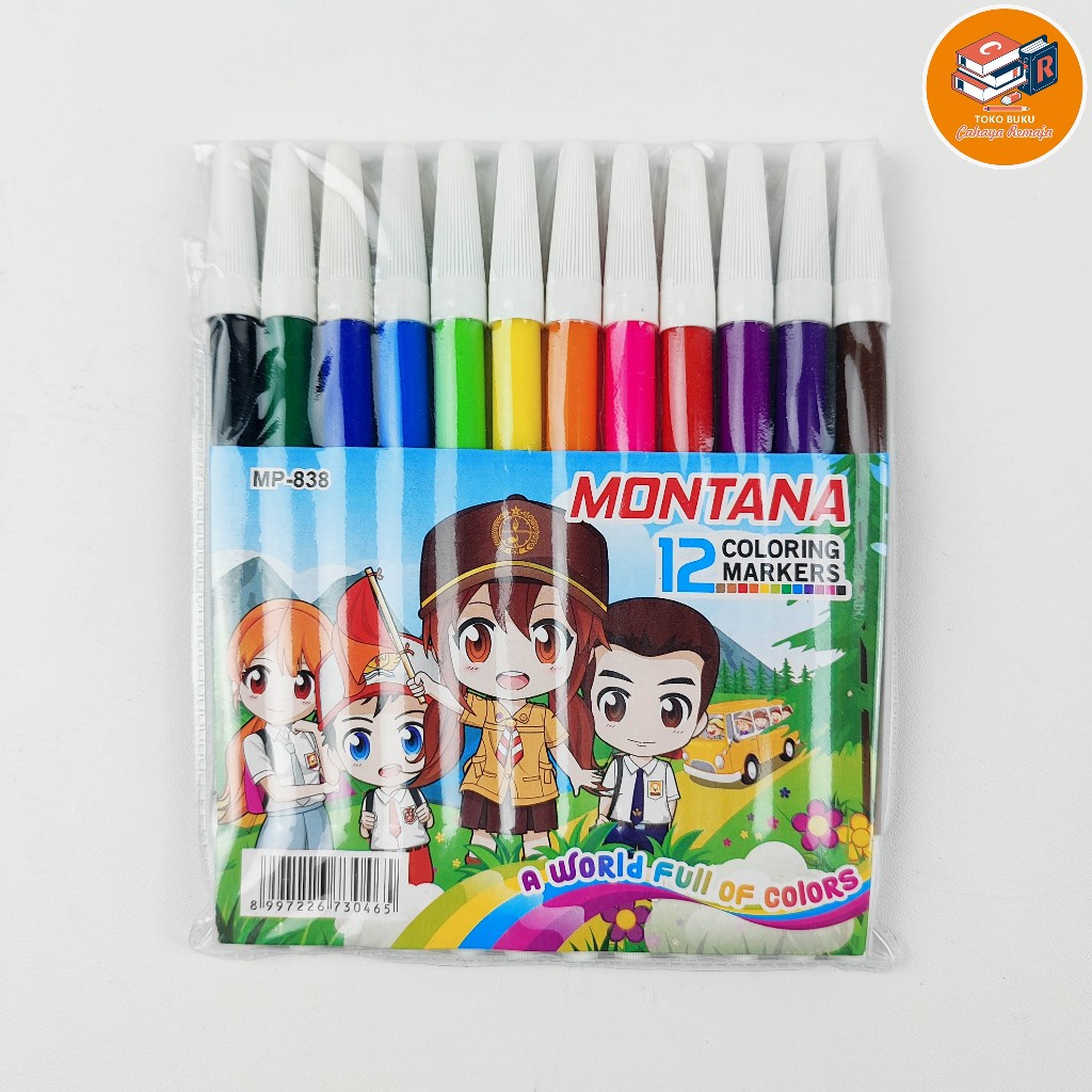 

Spidol Warna Montana 1Set 12warna Mp-838