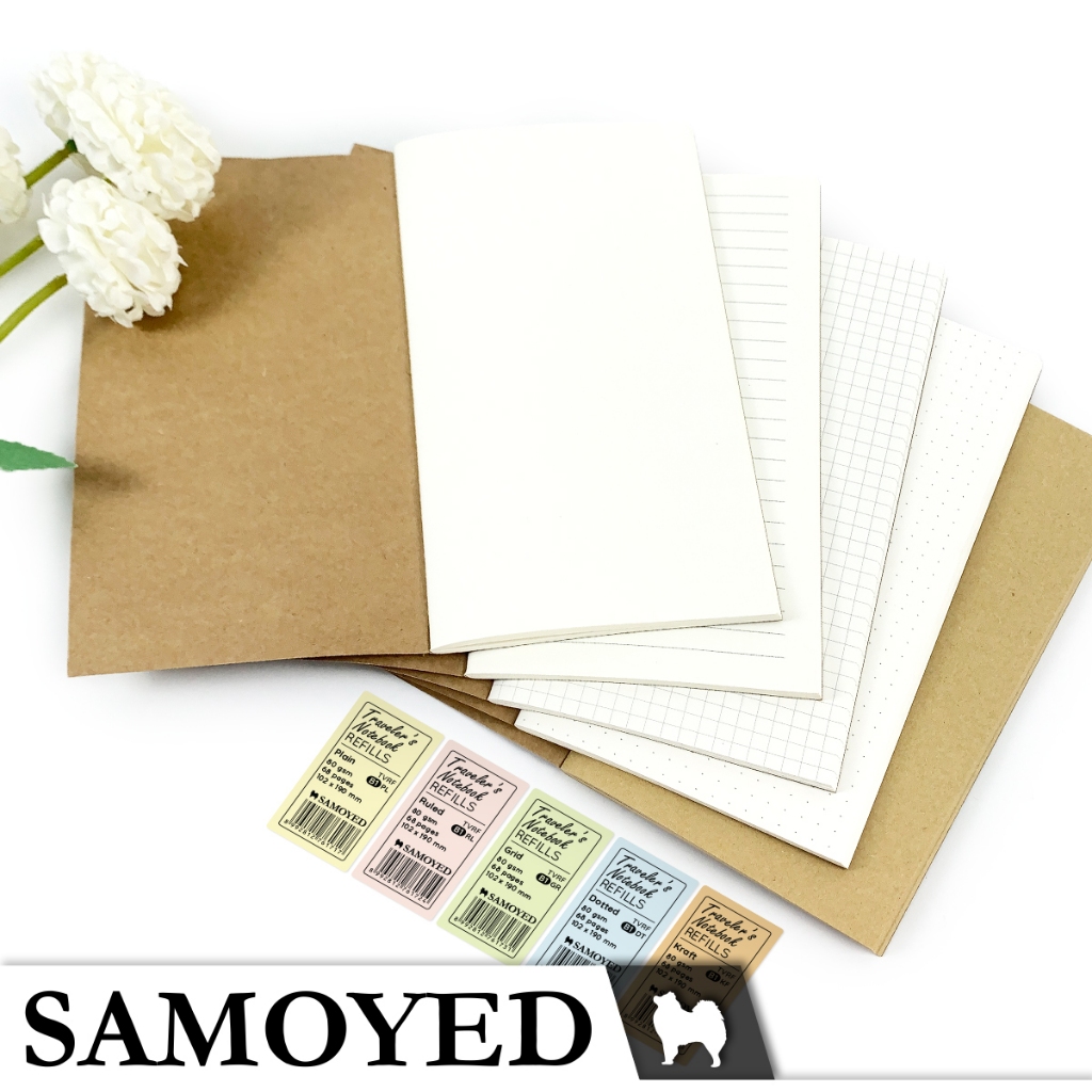 

SAMOYED TVRF-B1 Isi / Refill Kertas / Buku Tulis / Catatan / Agenda / Jurnal / Traveler's Notebook / Diary / Journal Refills Plain Ruled Grid Dotted Polos Garis Kotak Titik