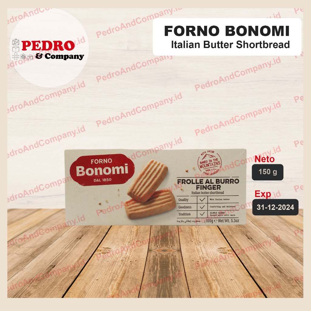 

Forno Bonomi FROLLE AL BURRO FINGER 150 gram biskuit italian butter short bread shortbread