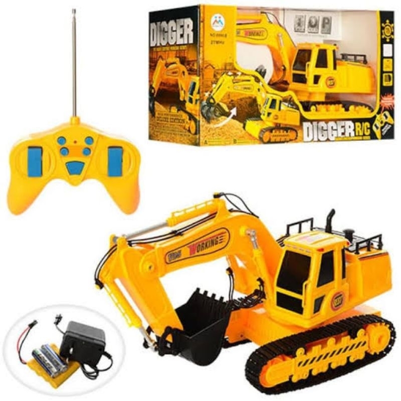 mainan truk remote beko besar digger RC