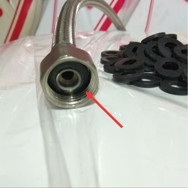 KARET SELANG FLEKSIBEL 1/2 INCH SEAL KARET SELANG SHOWER FLEXIBLE 0.5 INCH RUBBER NEPEL K05A