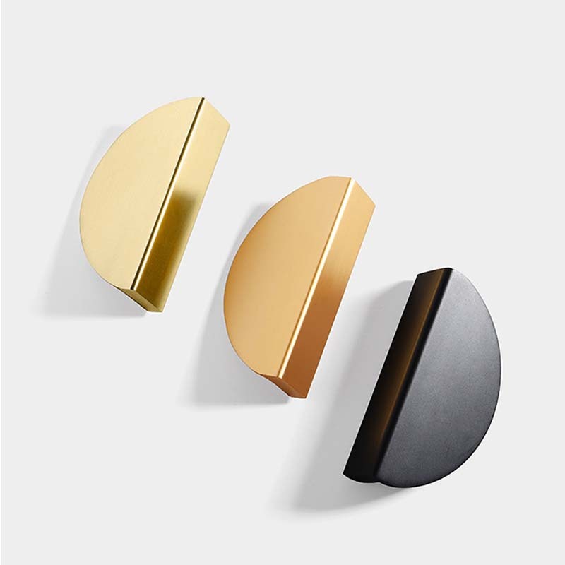 Handle Lemari Semi Circular Tarikan Laci Aluminium Handle Laci Minimalis Brushed Tarikan Laci Bulat