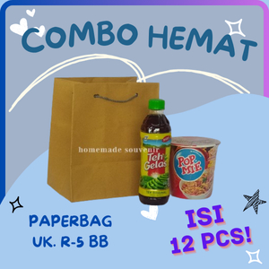 

Tas Souvenir Kertas Ukuran R5 BB 18x13x22 cm - 12 Pcs, Cocok untuk Hadiah & Tas Kado