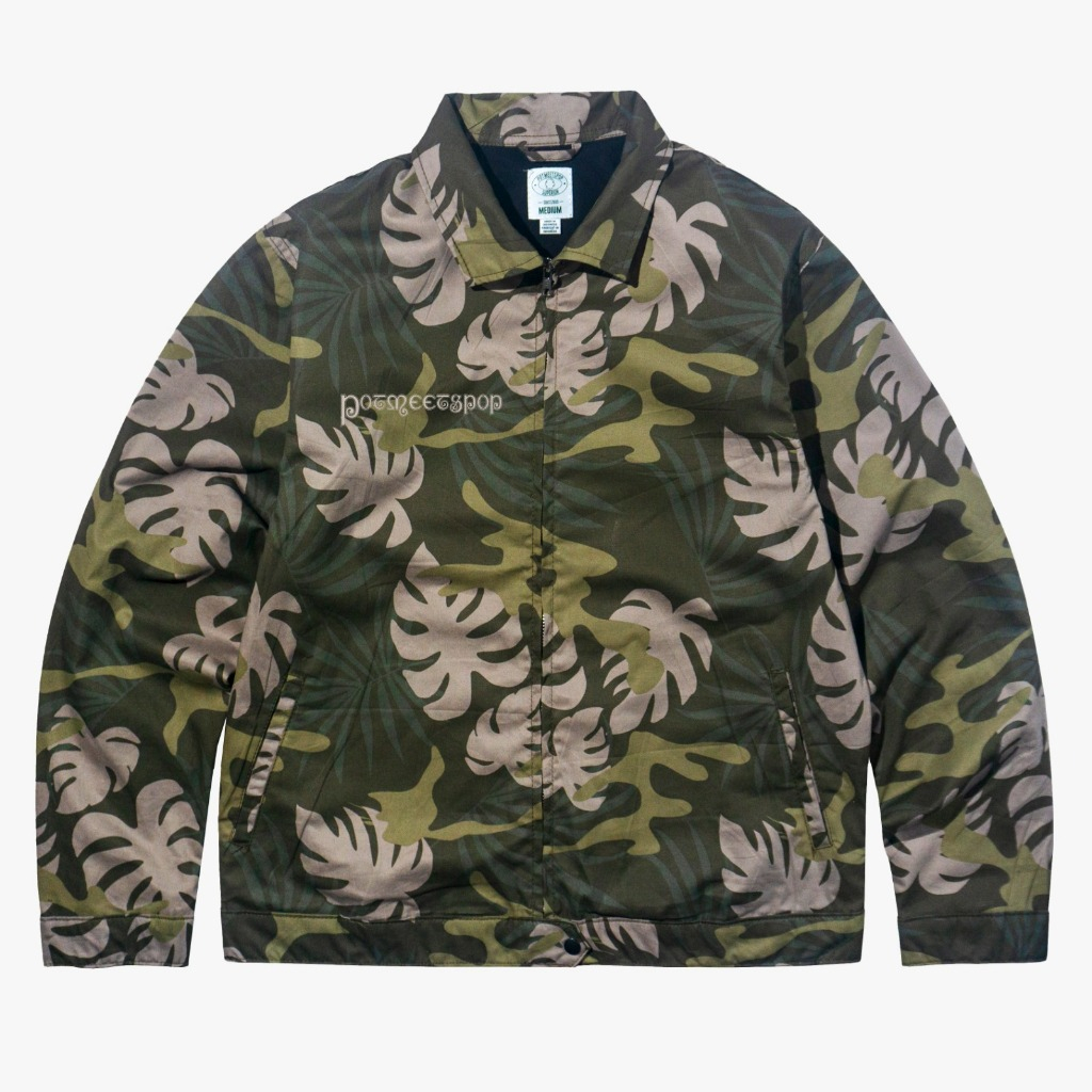 Pot Meets Pop Jaket - Herrer Work Jacket Leaf Camo Ss24 - Jacket