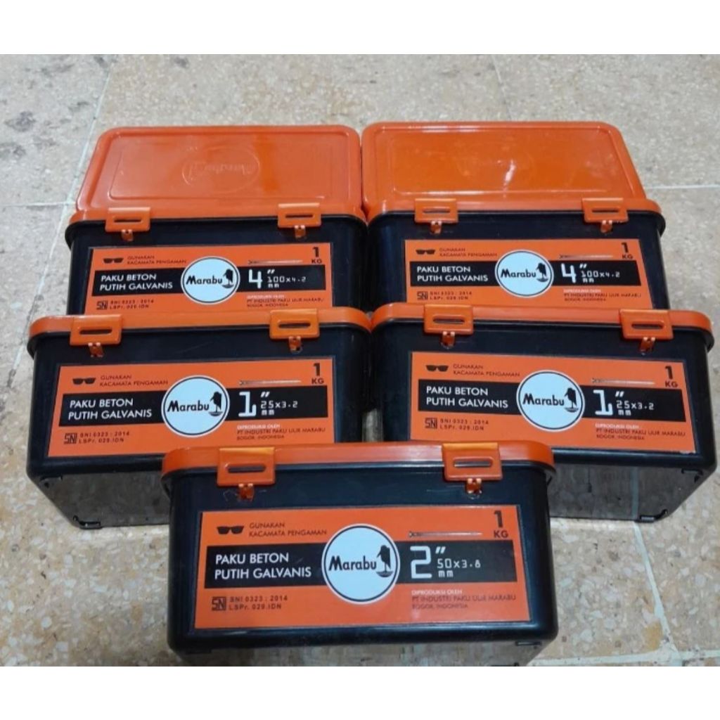 Paku Beton Marabu Putih 1 inch / Paku Beton Marabu Putih 5 inch a Asli