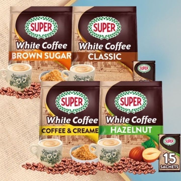 

SUPER White Coffe 3 IN 1 Kopi Putih Pracampur Premix White Coffe