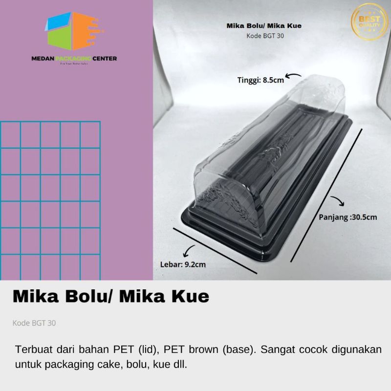 Mika Bolu Gulung 30cm / Mika Bolu / Mika Brownies / Mika Kue 5pcs