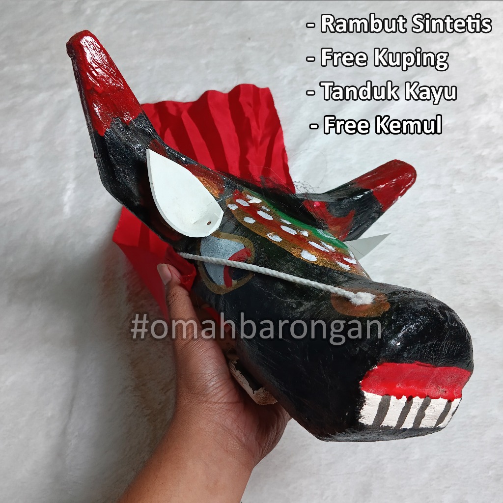 Bantengan Kayu Anak Motif Free Kemul Ukuran Tanggung