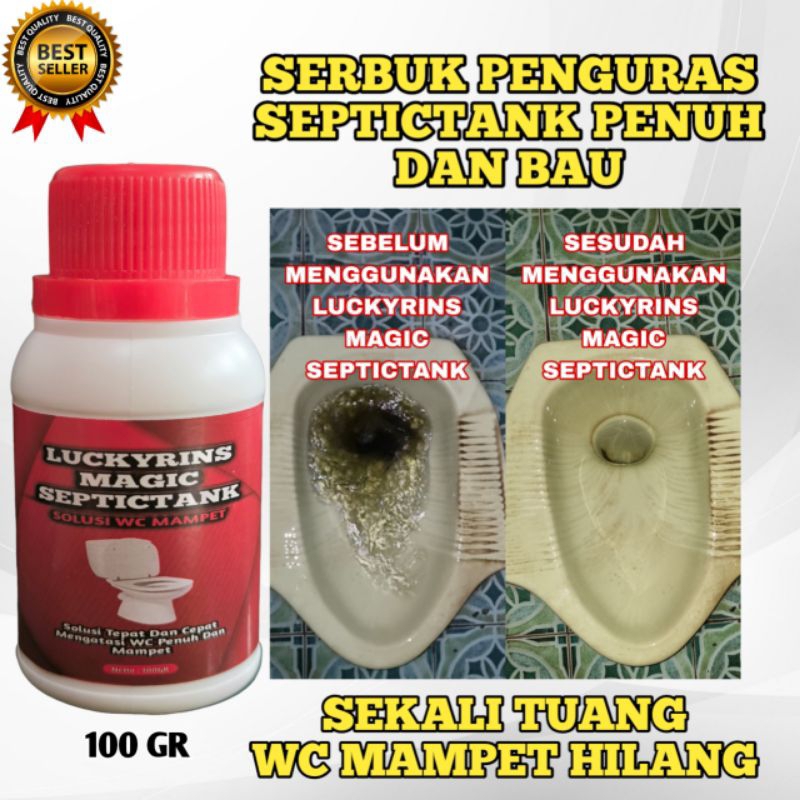 SERBUK PENGURAS SEPTICTANK PENUH DAN BAU