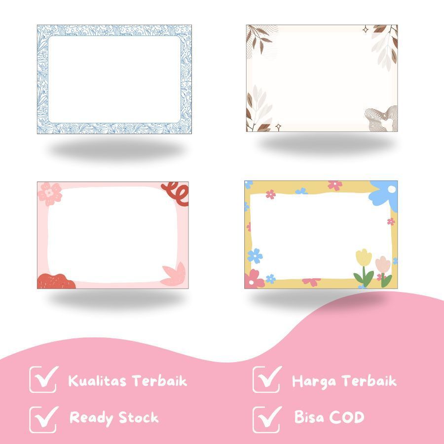 KARTU UCAPAN POLOS / KARTU UCAPAN BLANK / KARTU UCAPAN by. TOOKE