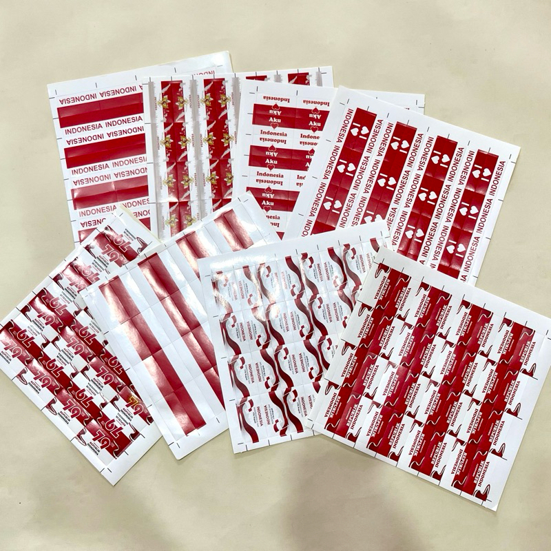 

Sticker bendera merah putih per pcs sticker 17 agustus DIRGAHAYU RI sticker indonesia sticker pipi indonesia party kuy