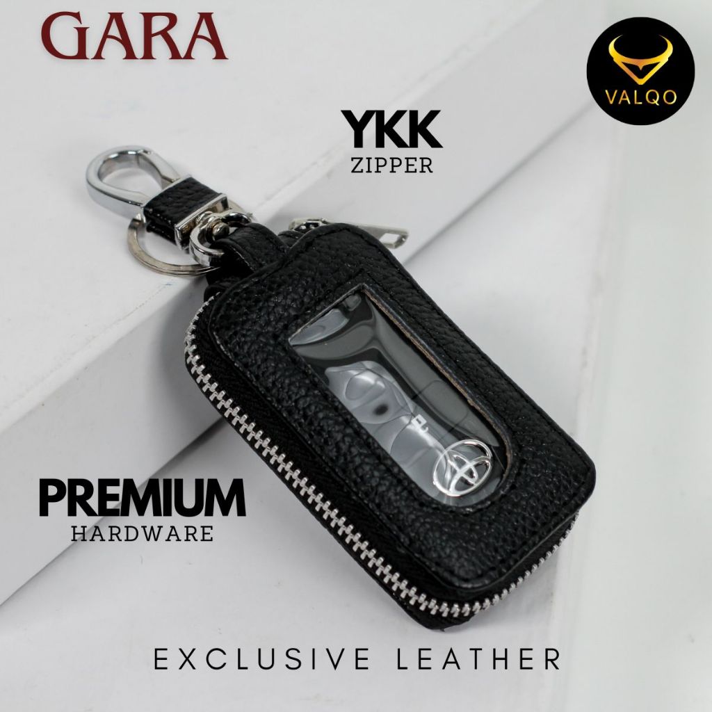 VALQO GARA Gantungan kunci Keyless Kulit Sapi Bisa untuk tempat Remot & Dompet STNK Mobil Motor