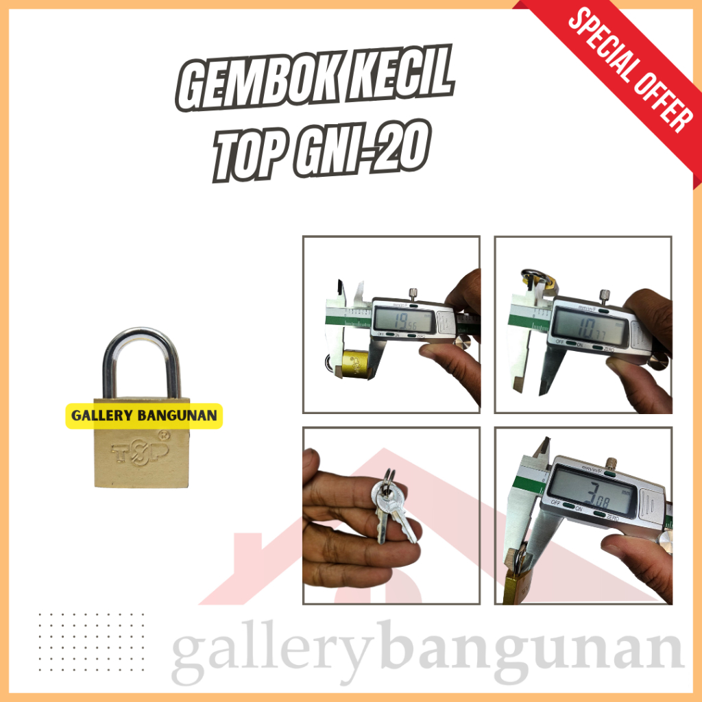 Gembok Kuning 20mm Kuning Kecil Lemari Koper Laci Top