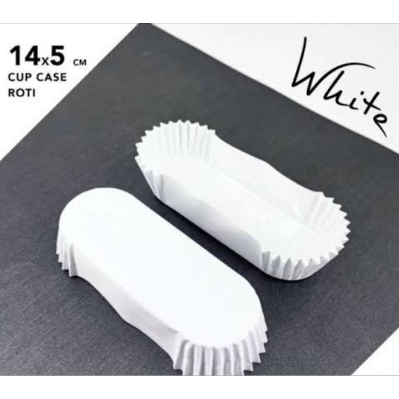 cup roti oval laminasi putih polos