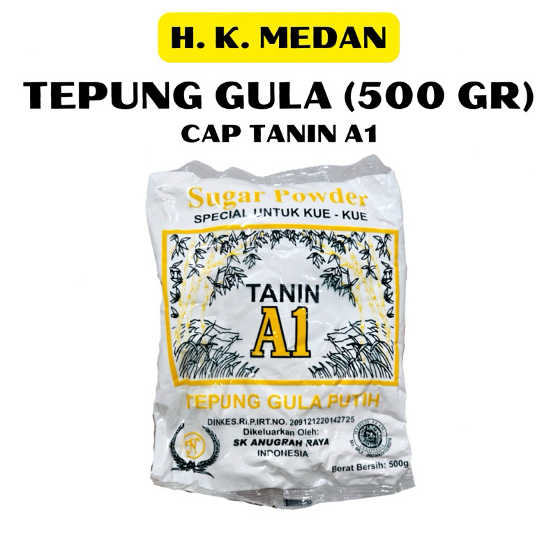

CAP TANIN A1 TEPUNG GULA / SUGAR POWDER (500 GR GRAM) [HK MEDAN]
