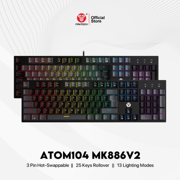 Fantech ATOM MK886 RGB Gaming Mechanical Keyboard Full Size