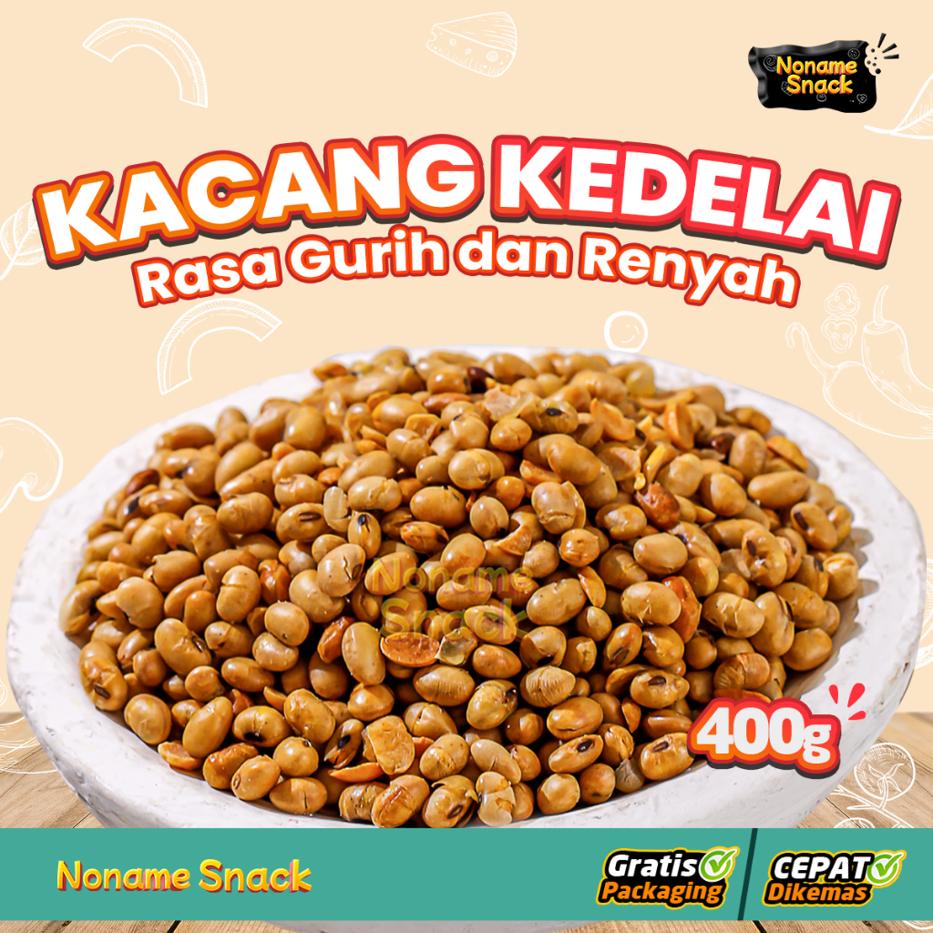 

NoName Snack - Kacang Kedelai Cemilan Gurih Grosir 400 Gr