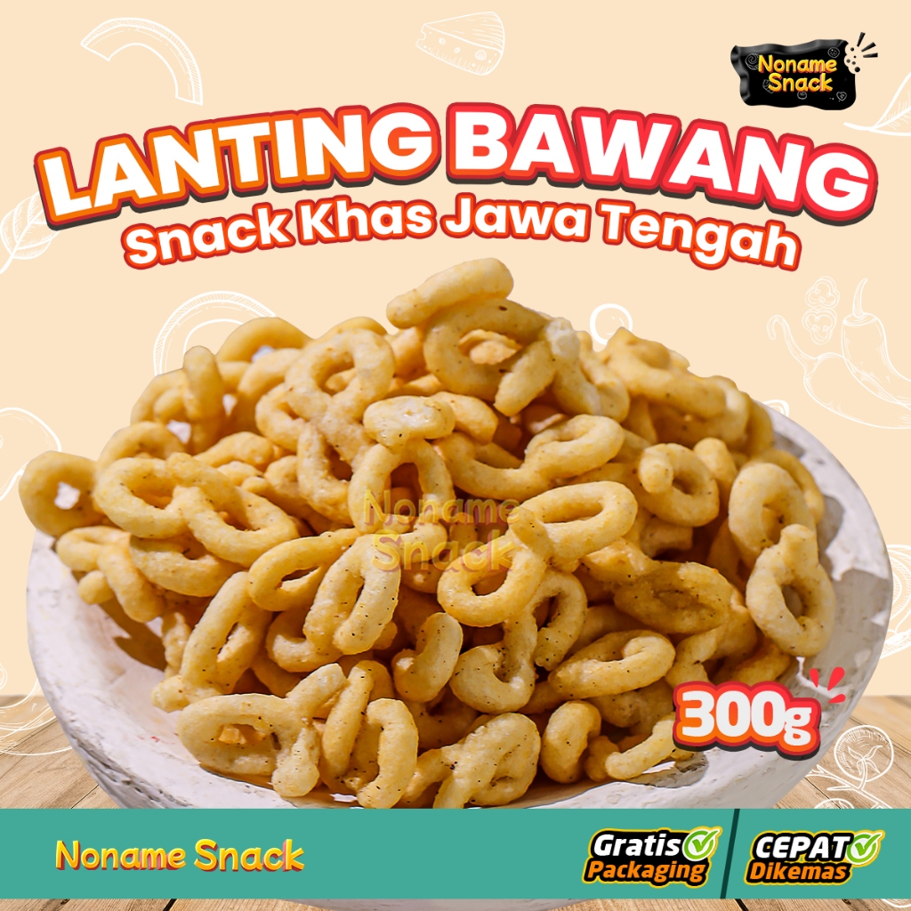 

NoName Snack - Lanting Bawang Cemilan Olahan Singkong Grosir 300Gr