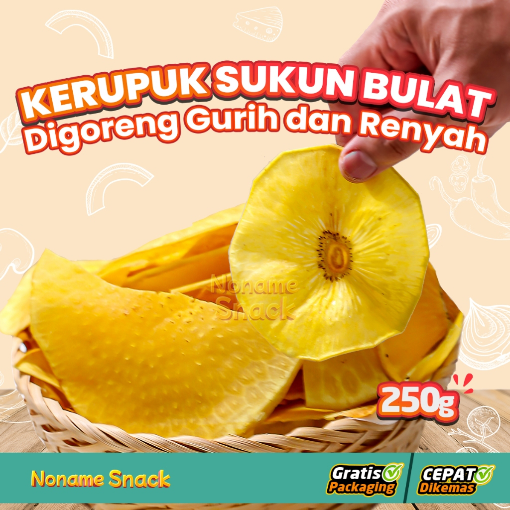 

NoName Snack - Keripik Sukun Cemilan Krispi Grosir 250Gr