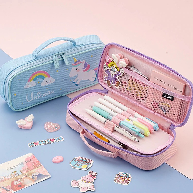 

CEPAT Tempat Pensil Angoo dreaming set Handbag Style Pencil Case Hand