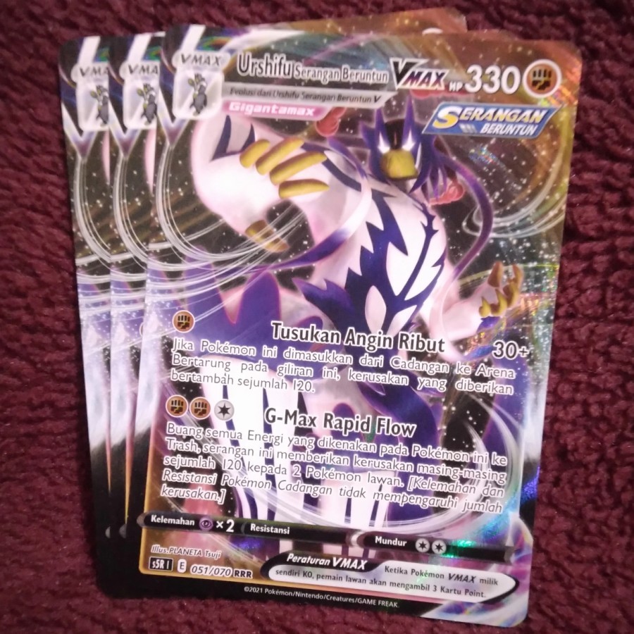 Urshifu Serangan Beruntun VMAX v max RRR - Pokemon TCG Indonesia foil