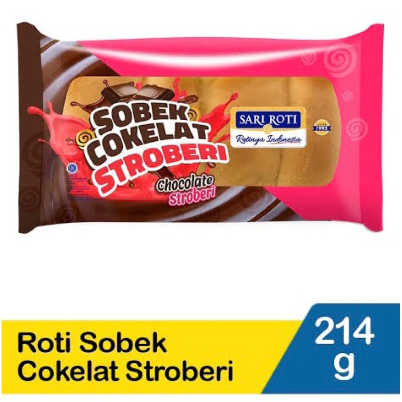 

SARI ROTI SOBEK COKELAT STROBERI 180 GRAM