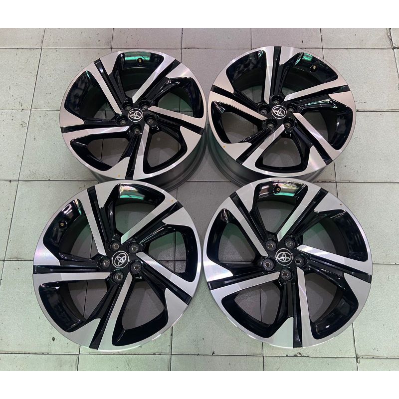 Velg Seken Oem Yaris Cross Ring 18 Pcd 5x100 Black Polish Pelek Copota Toyota Yaris Cross R18 Altis 