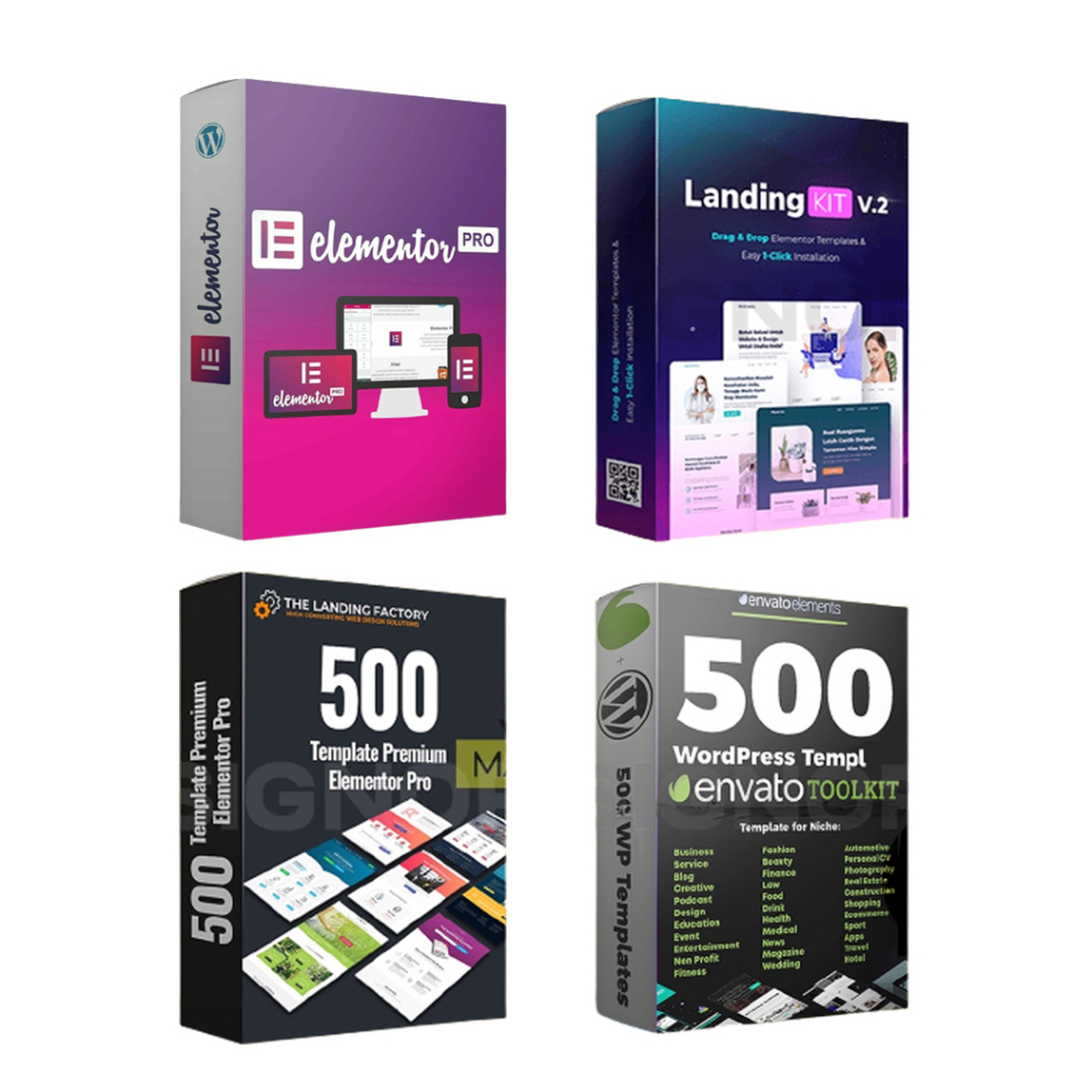 JSON Template Wordpress Landing Page elementor pro premium  |  Website Landingkit