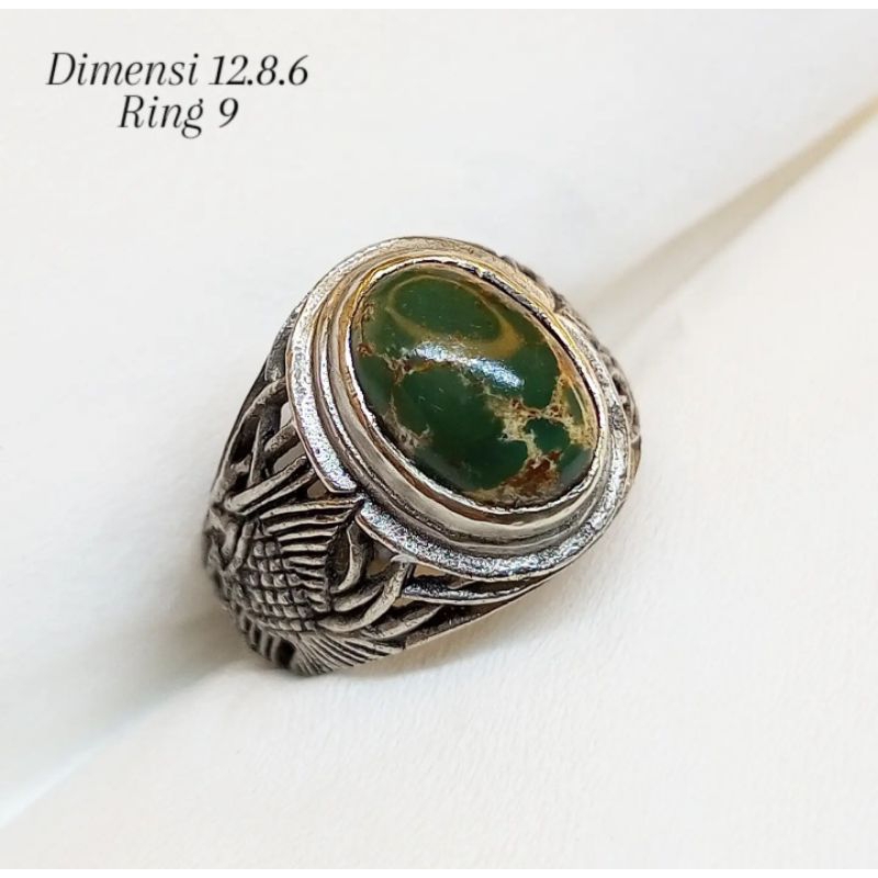 Cincin Pirus Persia Ijo Abdul Rozak Urat Emas