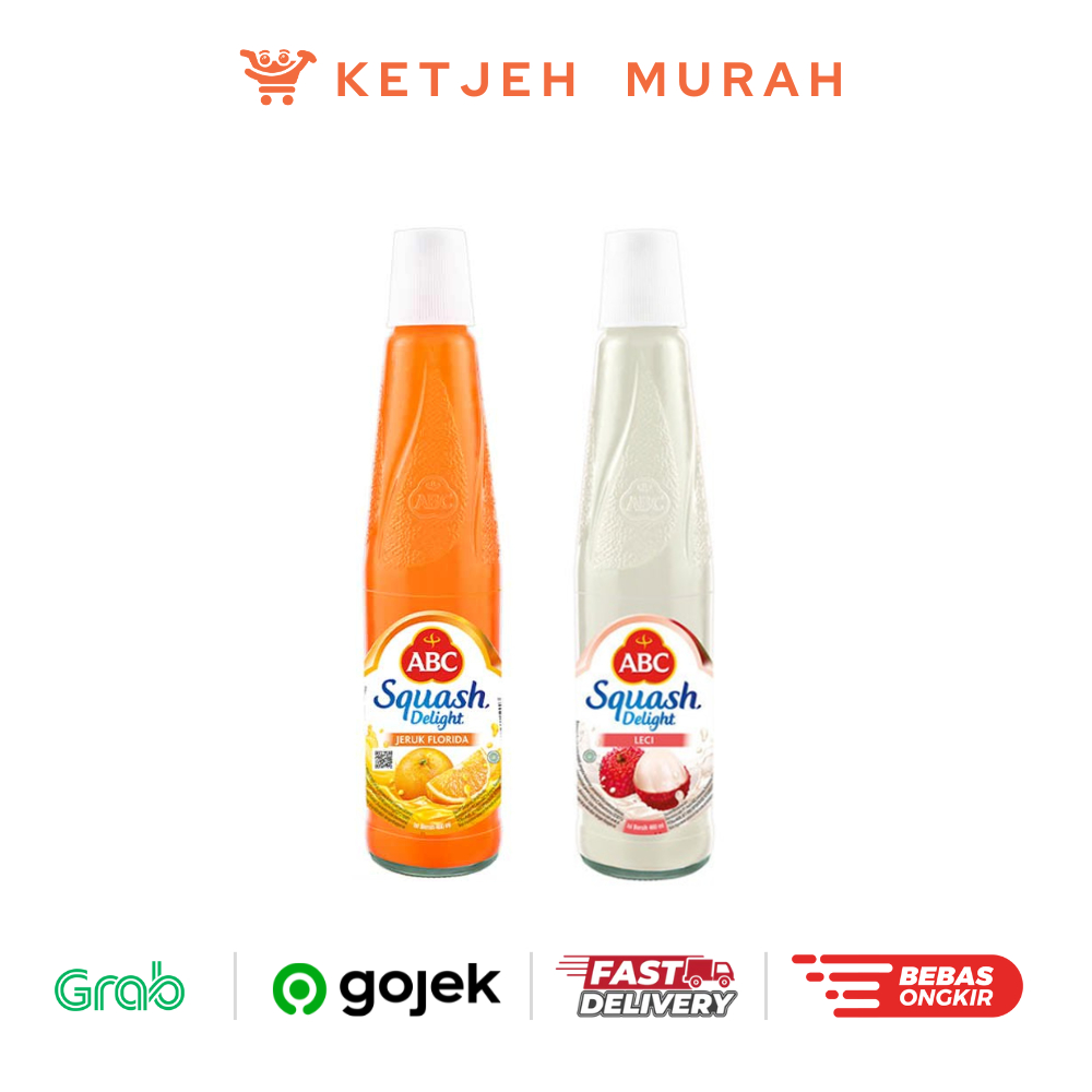 

Sirup ABC Squash Delight Rasa Orange Jeruk Florida / Lychee Leci 450 ML