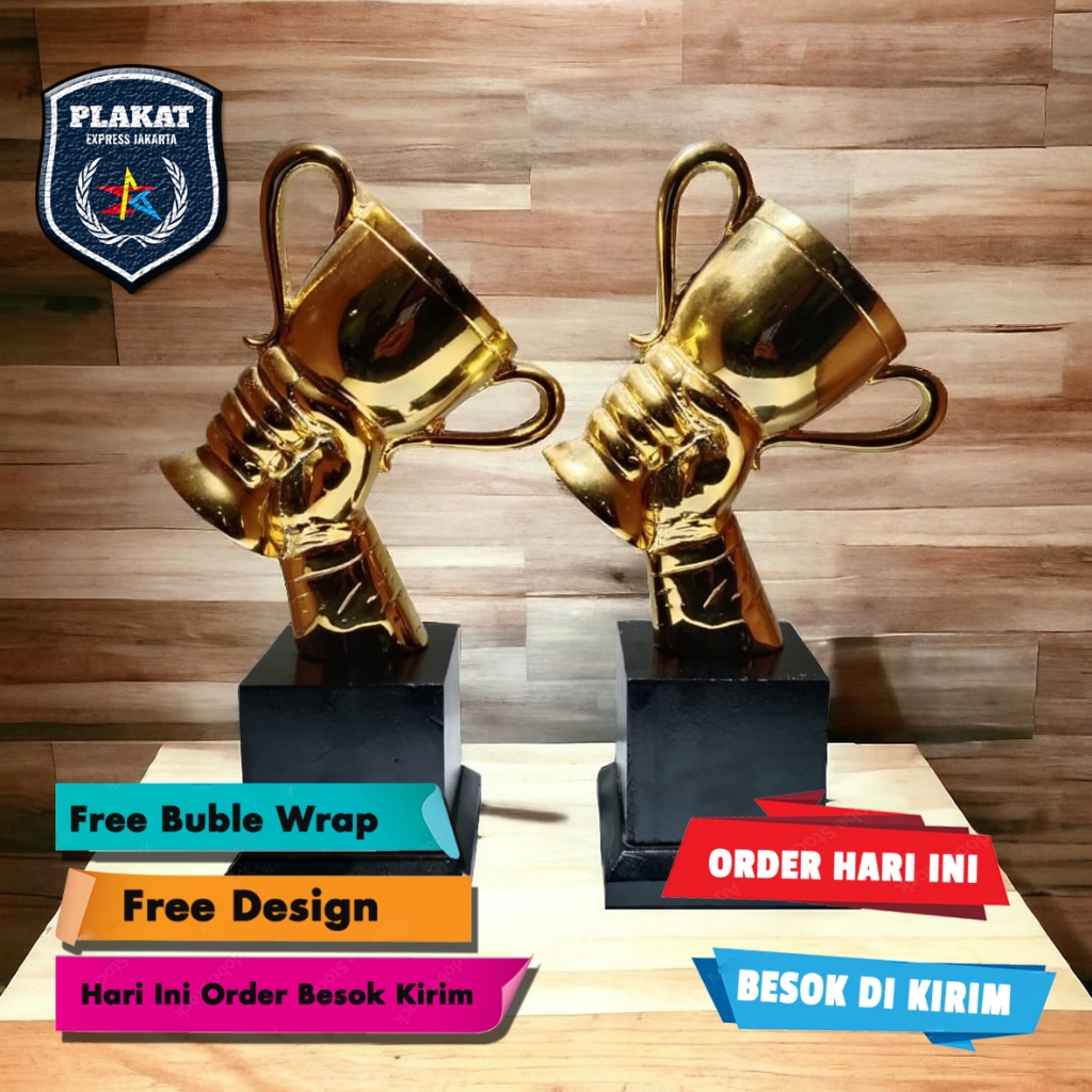 Trophy Logam Tangan | Piala Logam | Trophy Aluminium | Piala Cup