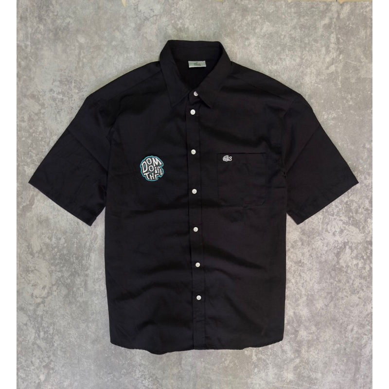 kemeja hitam lacoste second