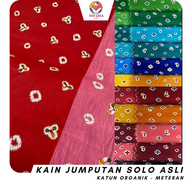 Awet ( Asli ) Kain Batik Jumputan Solo Katun Organik Premium Motif Tradisional / Jumputan Solo Prima