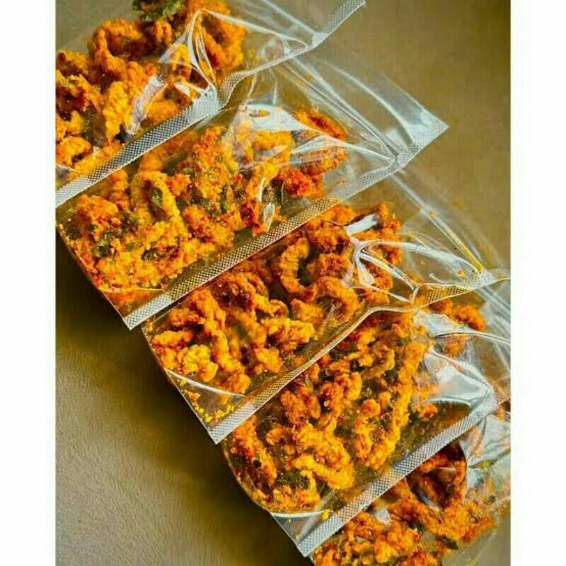 

keripik Usus pedas, Usus crispy chicken monster 100 gram