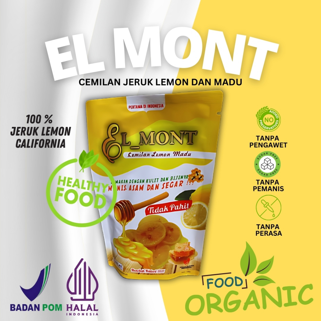 

ELMONT Cemilan/Manisan dari Jeruk Lemon & Madu 100g