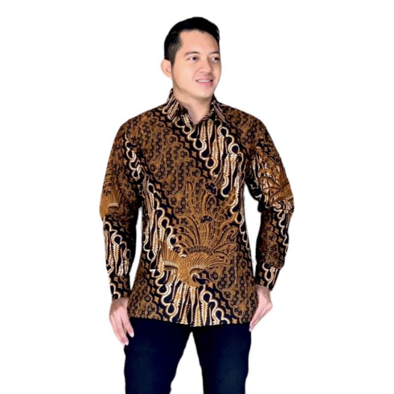 BATIK PRIA TERBARU M L XL XXL KEMEJA LENGAN PANJANG BATIK PRIA BATIK MODERN ATASAN BATIK BAJU BATIK 