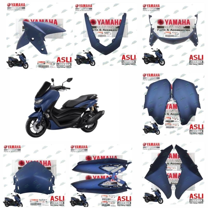 FULL SET BODY HALUS ALL NEW NMAX 155 CONNECTED BIRU DOFF ORIGINAL YAMAHA (10pcs)