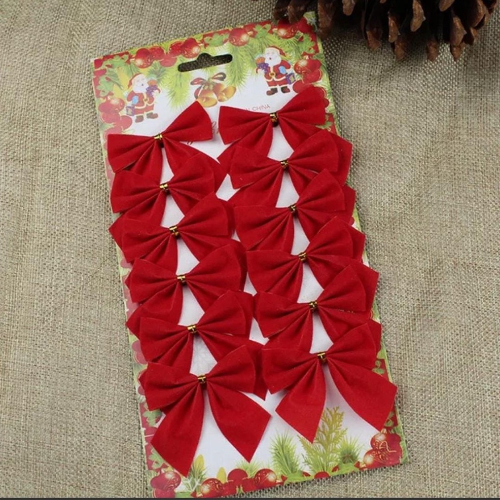 

SERBA SERBI Aksesoris Pita Natal Hiasan Gantungan Pohon Natal Ornamen Salju Merry Christmass Dekorasi