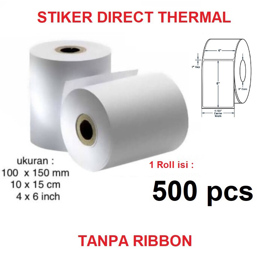 

EKSTRA PROMO Ennwen LL5 Label Barcode 1 X 15 mm Sticker Direct Thermal 1 x 15cm A6 Roll 5 pcs