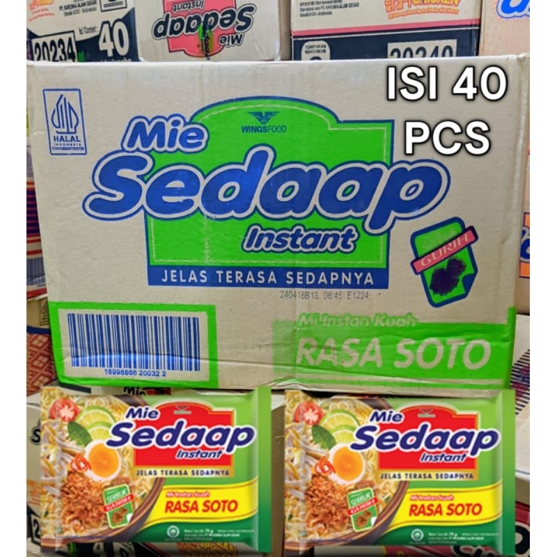

MIE SEDAP RASA SOTO 1 DUS ATAU KARTON ISI 40 PCS
