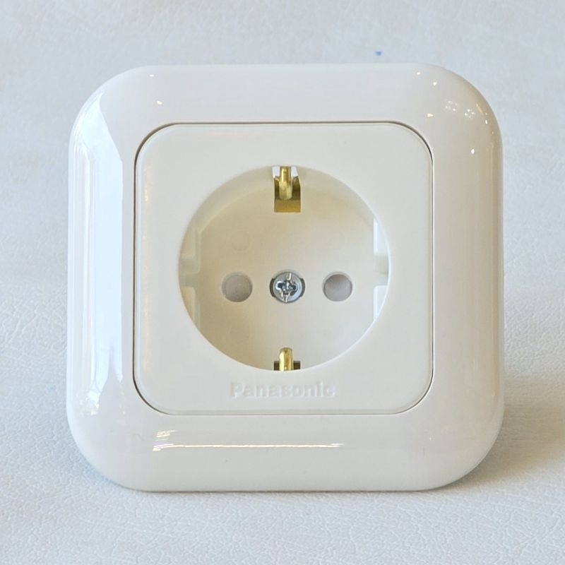 PANASONIC STOP KONTAK CP 1 GANG WEJP 1121 7 / WEJP 1121-7 / WEJP1121-7 WIDE SERIES PUTIH / CHILD PRO