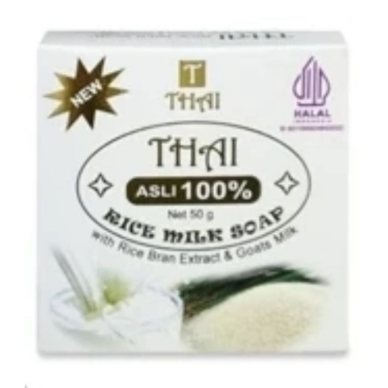 Thai Rice Milk Soap 50 gram - Ekstrak Beras dan Susu Kambing - Sabun Beras Thai