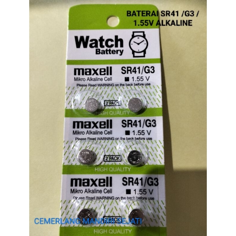 BATERAI SR 41 / G3 / ALKALINE SR41 1.55 V (CMS)