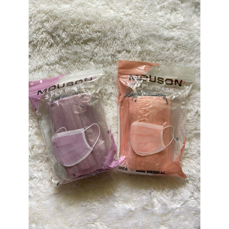 MASKER MOUSON 4ply isi 50 pcs Warna Pink Nude