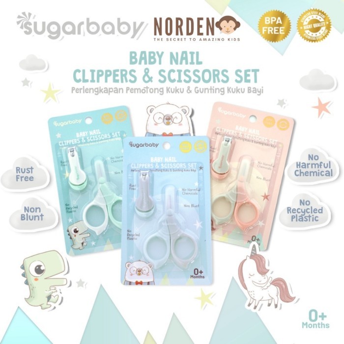 Sugar Baby - Baby Nail Clippers & Scissors Set | Gunting Kuku Bayi