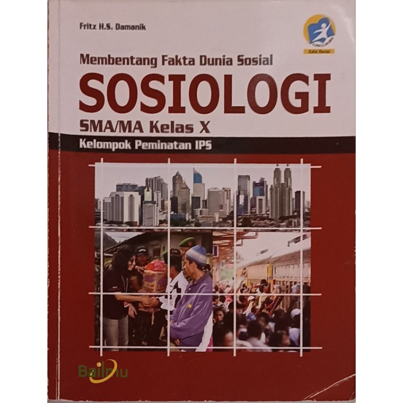Buku bekas Sosiologi kelas 10 SMA penerbit Bailmu kurikulum 2013 edisi revisi