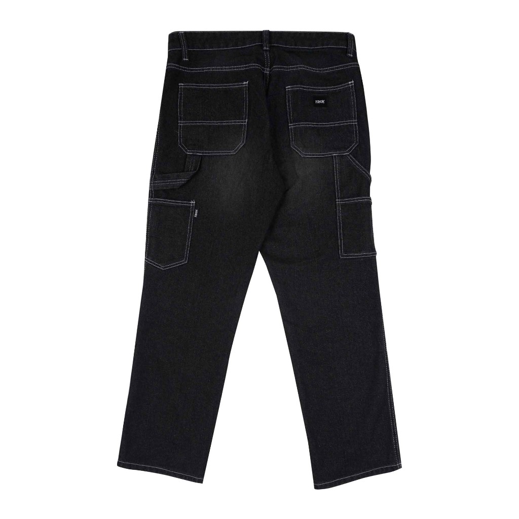Troy Company Carpenter Pants Jeans Celana Panjang Denim Washed Black CJ 131