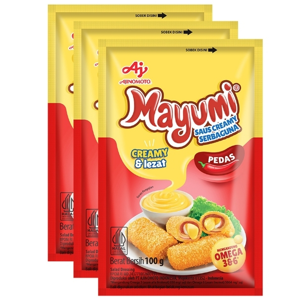 

(3 PCS) MAYUMI SAUS CREAMY MAYONAISE PEDAS SERBAGUNA 100G