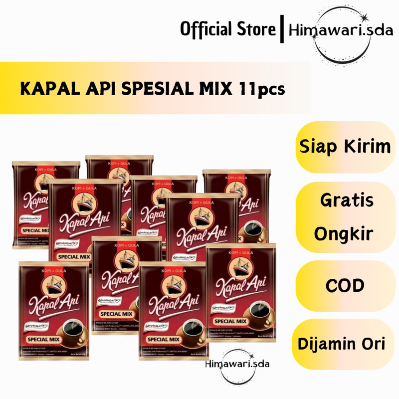 

Kopi Kapal Api spesial mix 24gram 11pcs